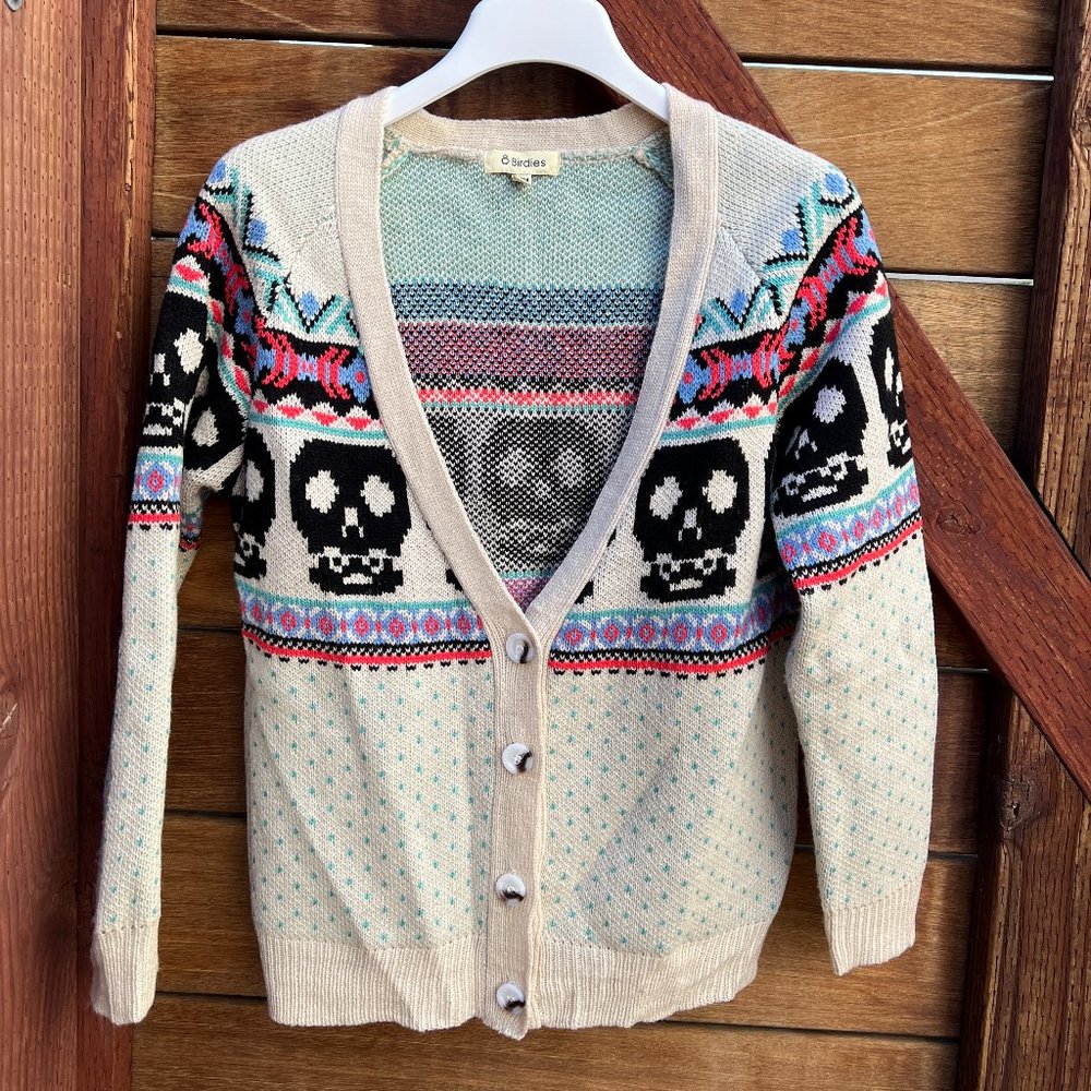 8 Birdies Skull knit cardigan